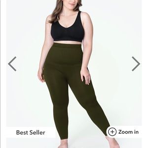 Olive Green High Waisted Shaping Leggings
